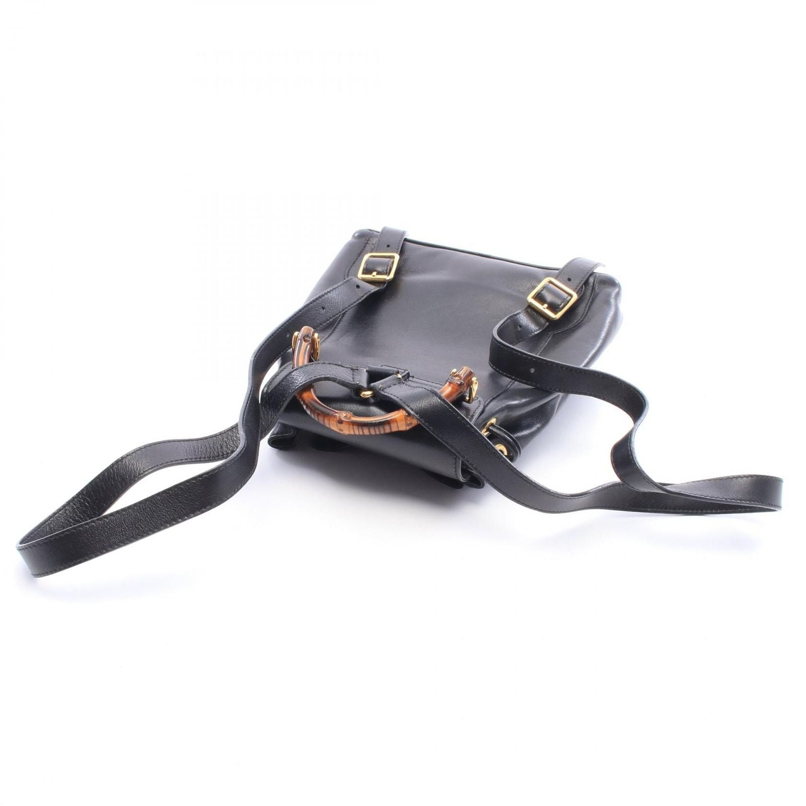 Gucci Backpack Bamboo 003 Black Leather — view 6