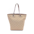 Gucci Tote Bag GG Canvas Beige Brown