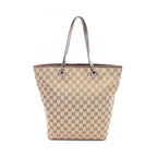 Gucci Tote Bag GG Canvas Beige Brown