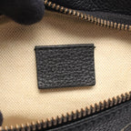 Gucci Waist Bag Logo Print Small Black Green Red Leather — view 4