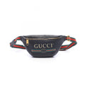 Gucci Waist Bag Logo Print Small Black Green Red Leather