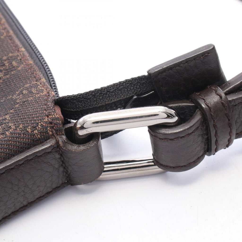 Gucci Shoulder Bag GG Pattern Dark Brown Canvas Leather — view 7