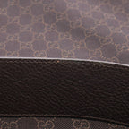 Gucci Shoulder Bag GG Pattern Dark Brown Canvas Leather — view 8
