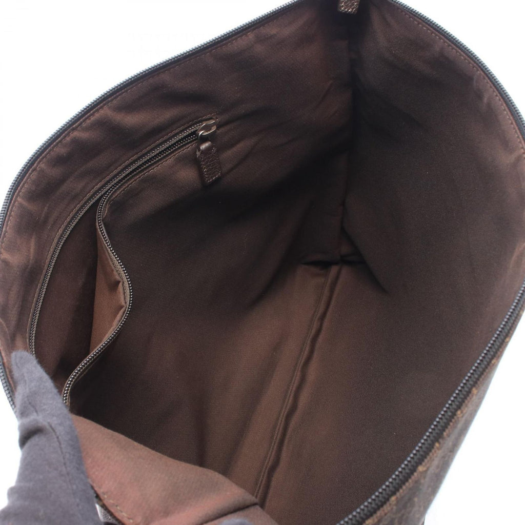 Gucci Shoulder Bag GG Pattern Dark Brown Canvas Leather — view 3