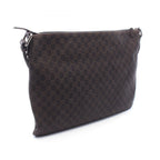 Gucci Shoulder Bag GG Pattern Dark Brown Canvas Leather — view 2