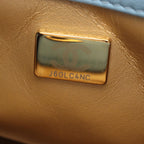 Chanel Shoulder Bag Quilted Small Hobo Light Blue Lambskin Chain — view 5