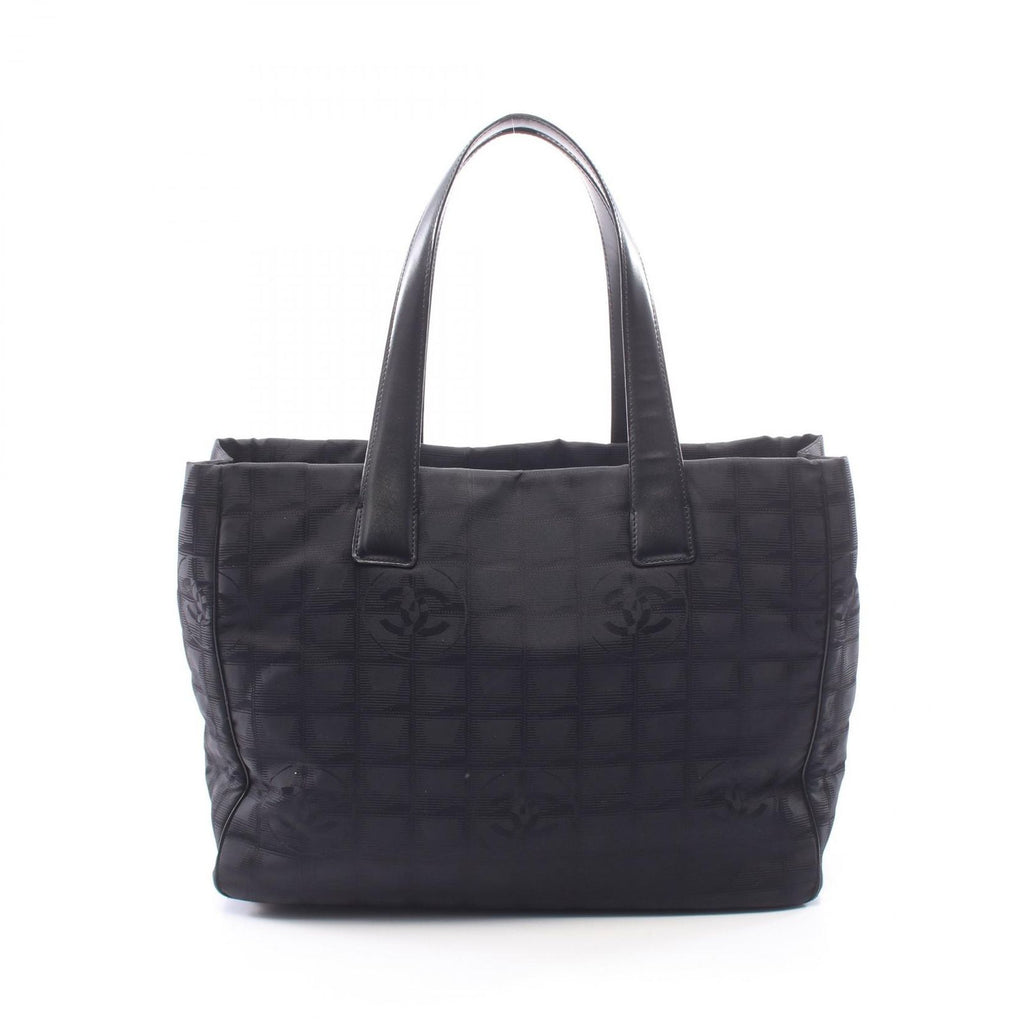 Chanel Tote Bag New Travel Line MM Black Leather MM