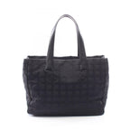 Chanel Tote Bag New Travel Line MM Black Leather MM
