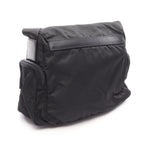 Prada Shoulder Bag Black Nylon Leather Triangle Logo — view 2