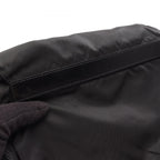 Prada Shoulder Bag Black Nylon Leather Triangle Logo — view 6