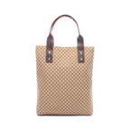 Celine Tote Bag Macadam Beige Dark Brown Canvas Leather