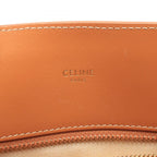 Celine Tote Bag Small Vertical Cabas 2-Way Ivory Camel Black Canvas Leather — view 4