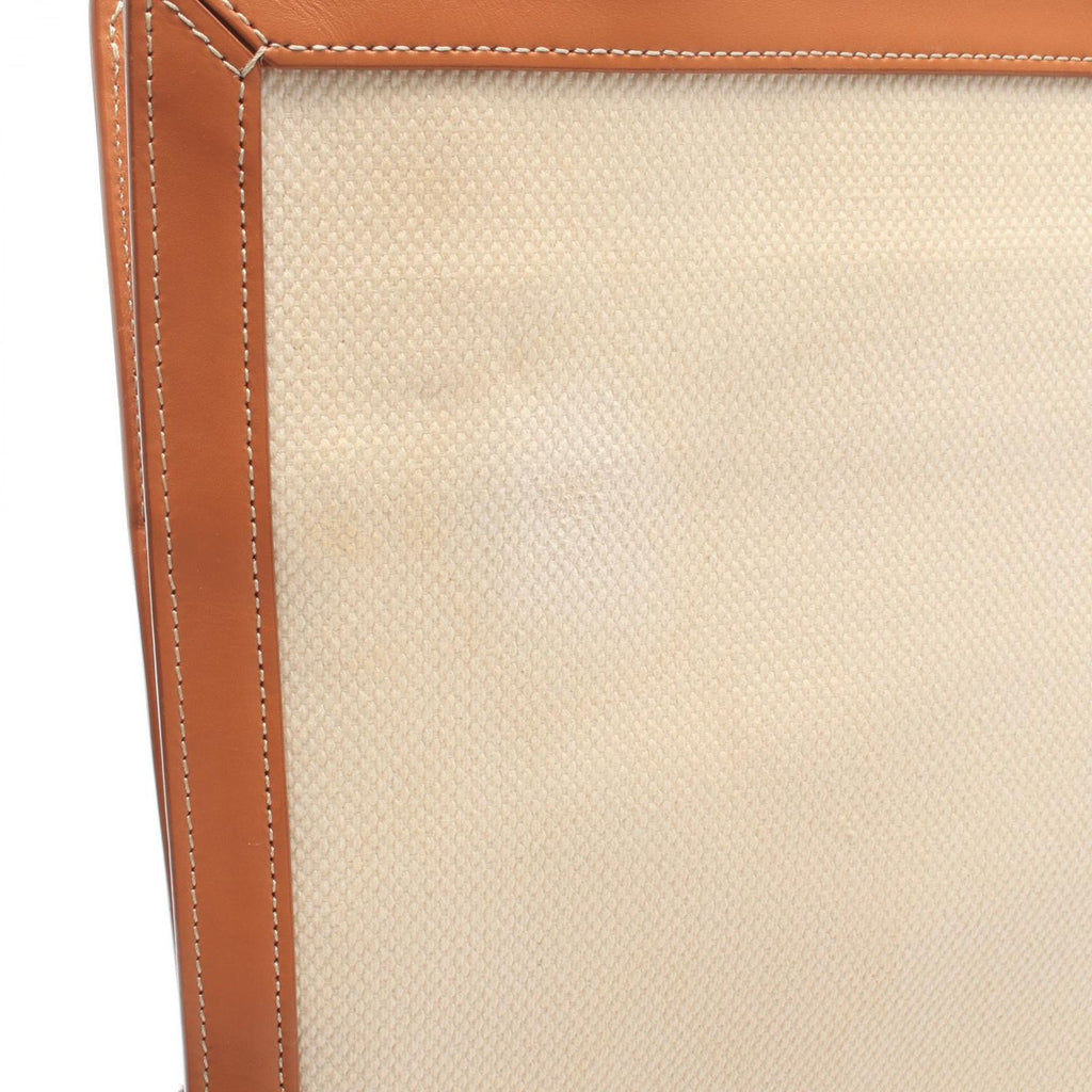 Celine Tote Bag Small Vertical Cabas 2-Way Ivory Camel Black Canvas Leather — view 8