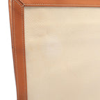 Celine Tote Bag Small Vertical Cabas 2-Way Ivory Camel Black Canvas Leather — view 8