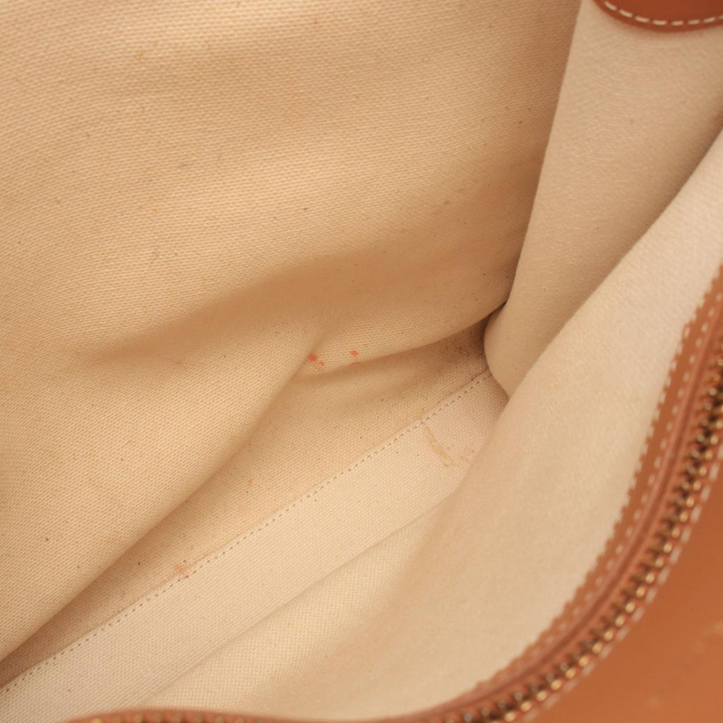 Celine Tote Bag Small Vertical Cabas 2-Way Ivory Camel Black Canvas Leather — view 6