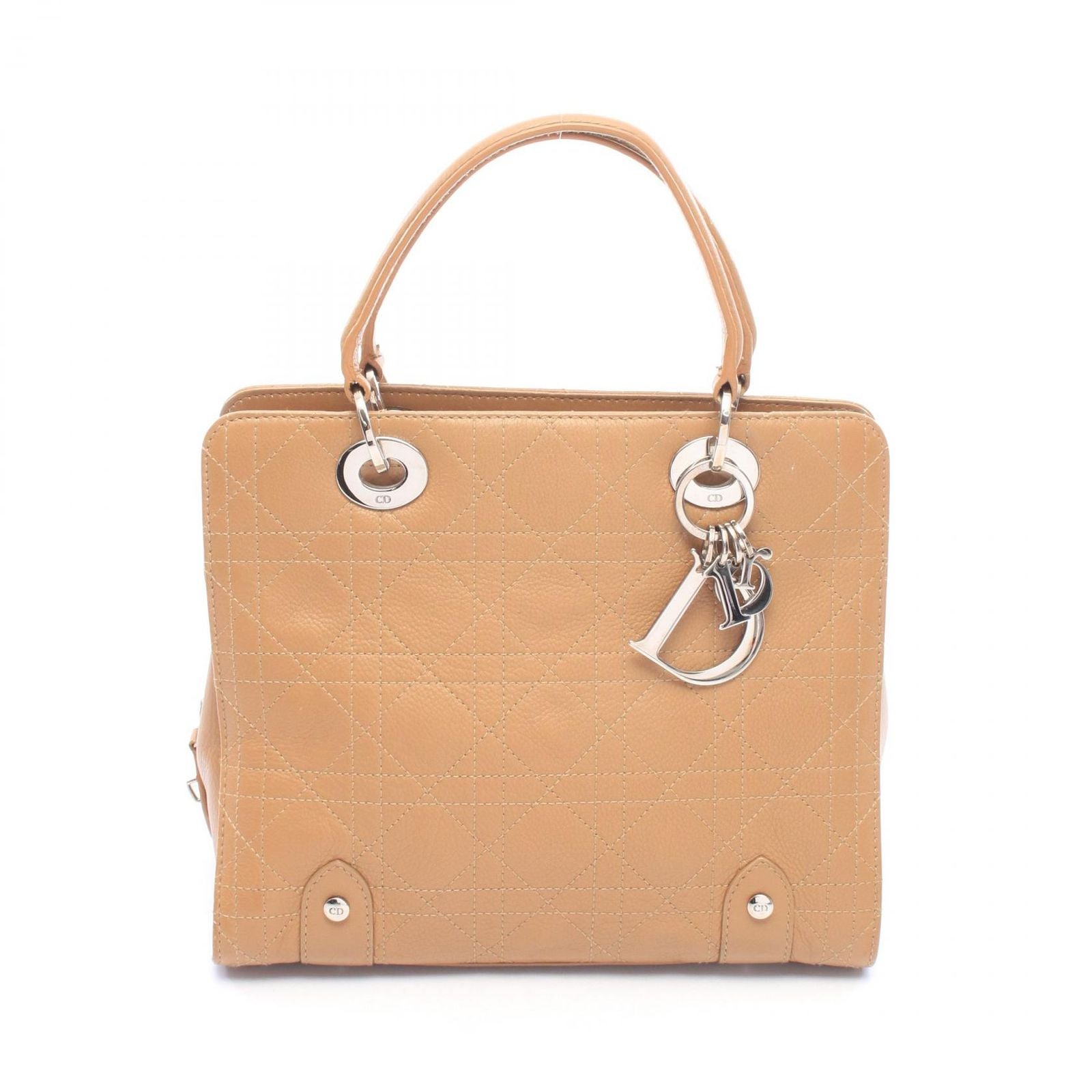 Dior Handbag Cannage Beige Lady Dior Tote Medium