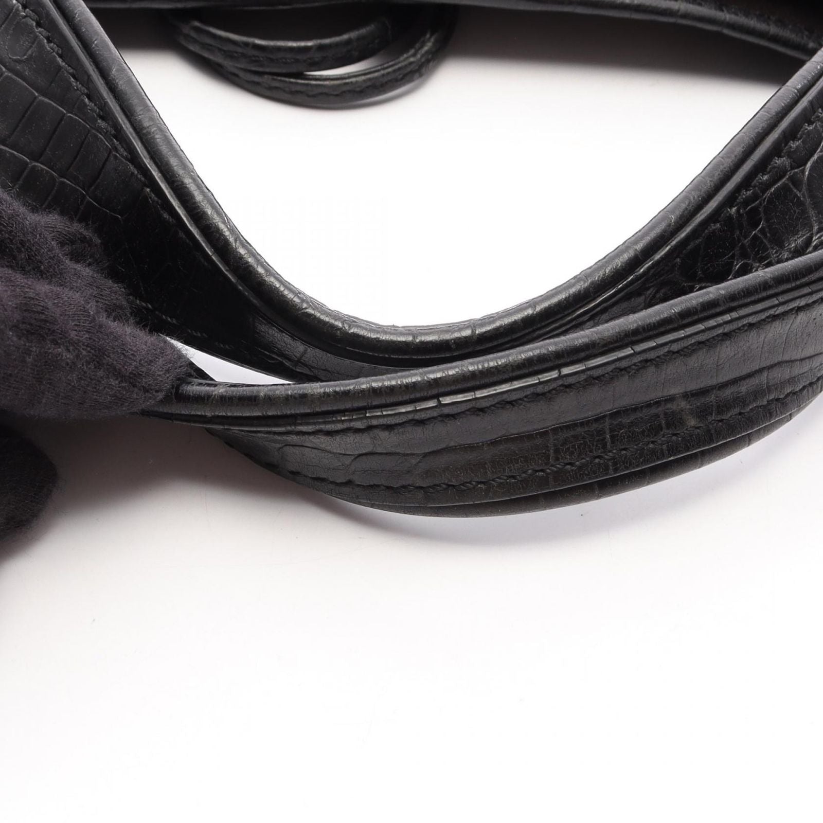 Celine Handbag Bittersweet C Sulky Large Brown Black Canvas Leather — view 8