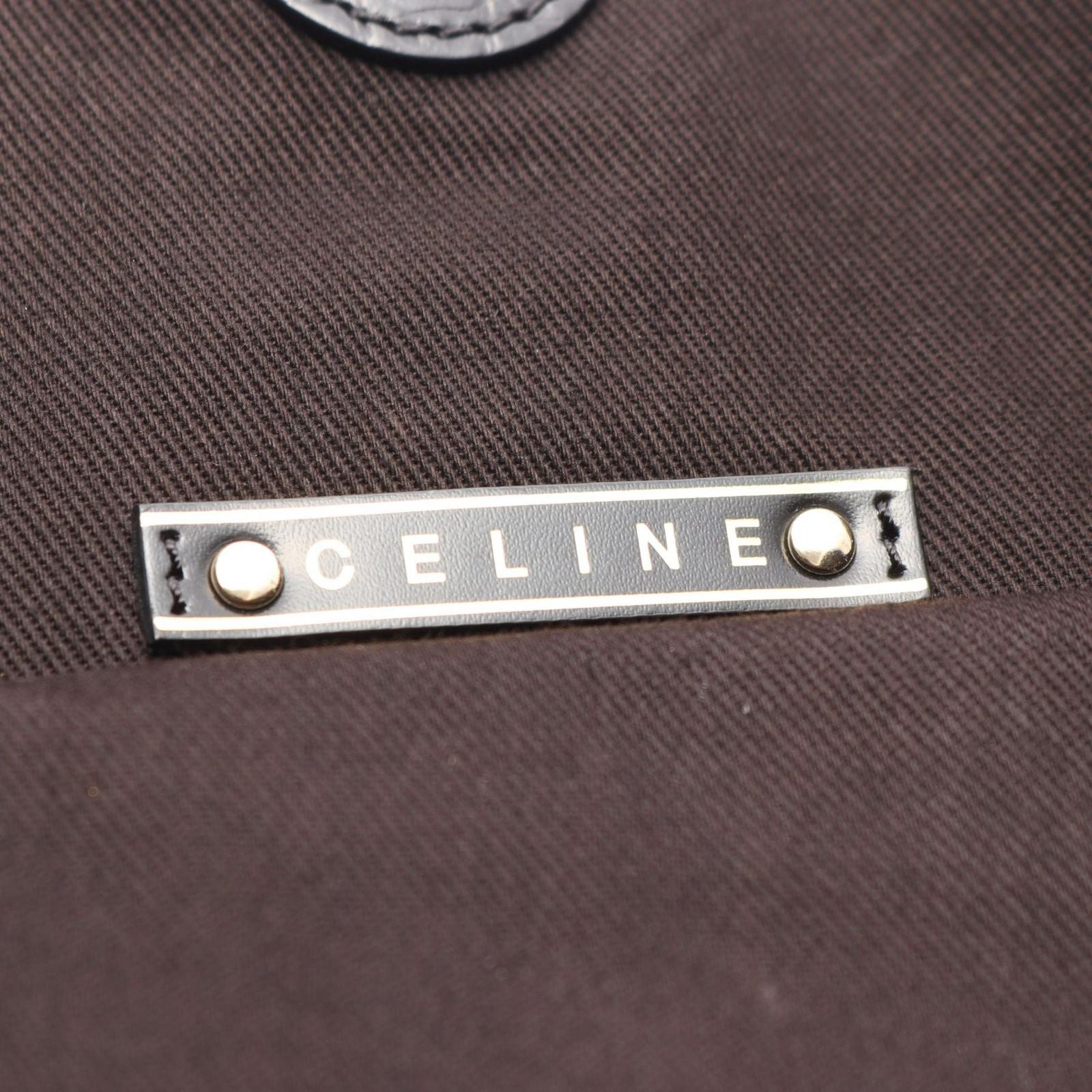 Celine Handbag Bittersweet C Sulky Large Brown Black Canvas Leather — view 4