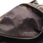 Fendi Tote Zucca Brown Black Canvas Leather Handbag — view 5