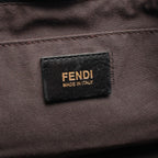 Fendi Tote Bag Zucchino Black Canvas Leather — view 4
