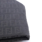 Fendi Tote Bag Zucchino Black Canvas Leather — view 6