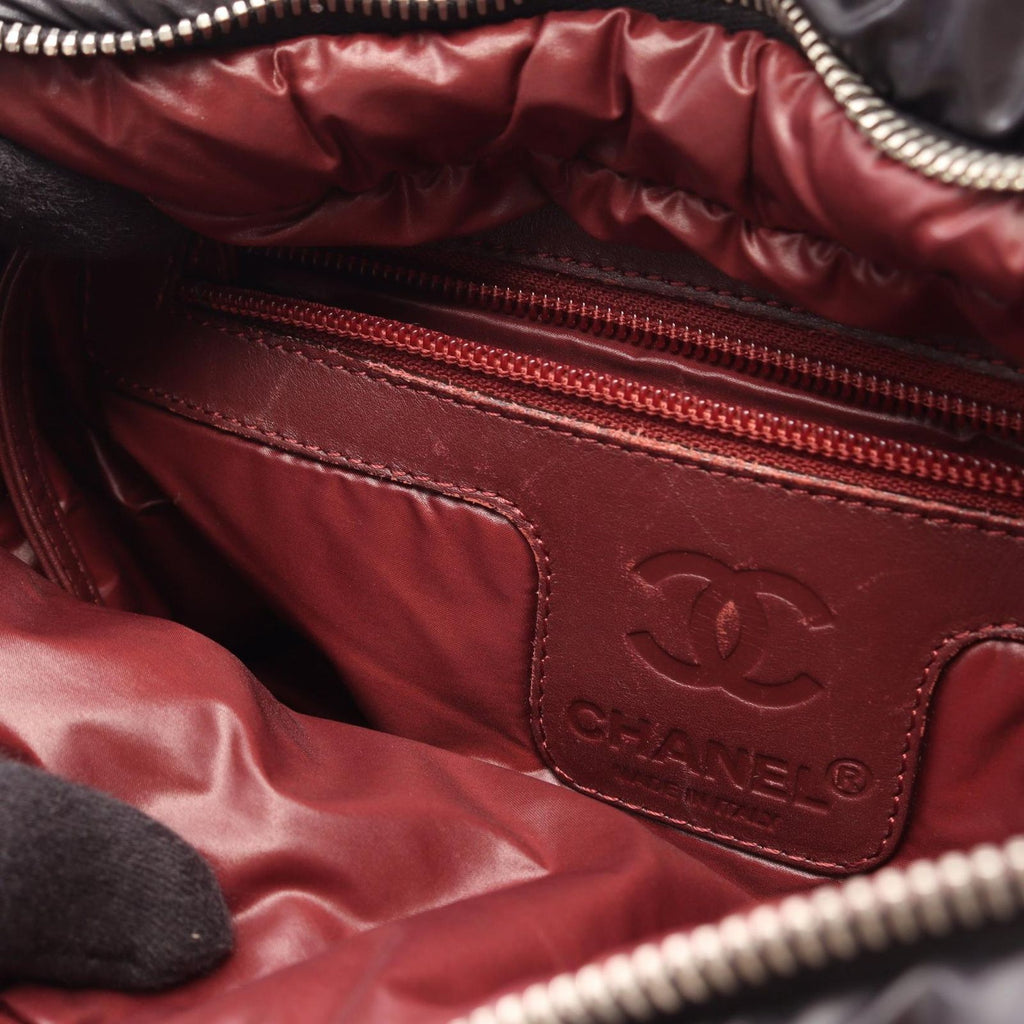 Chanel Shoulder Bag Coco Cocoon Small Messenger Black Nylon Leather — view 6