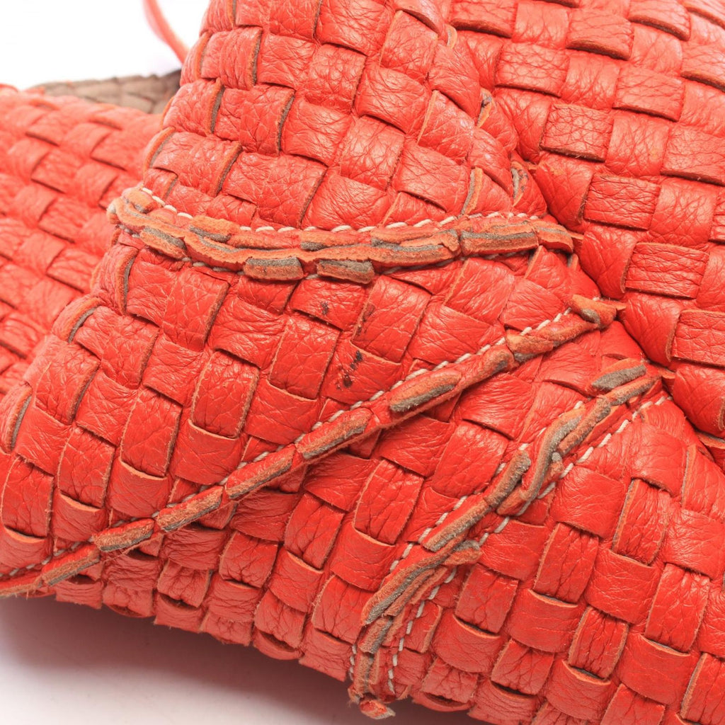 Bottega Veneta Tote Bag Intrecciato Orange Leather — view 7