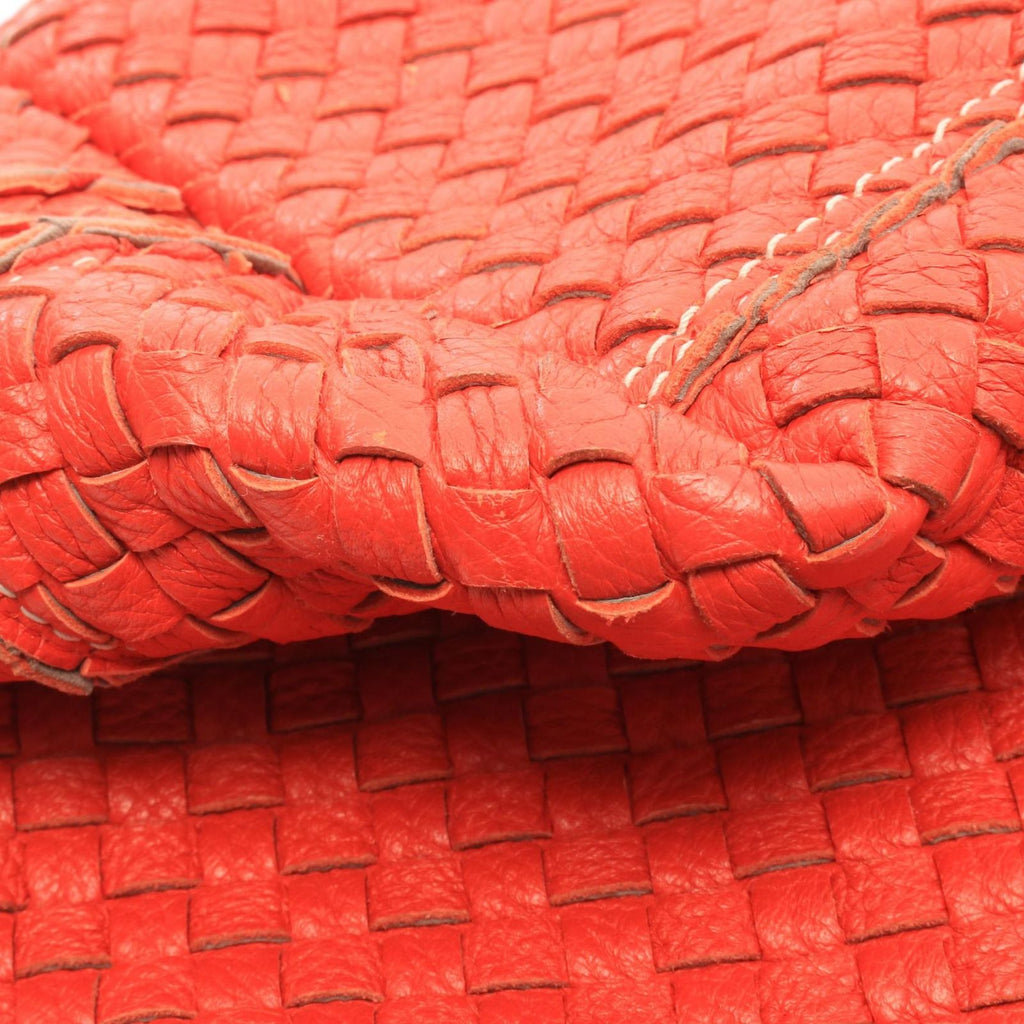 Bottega Veneta Tote Bag Intrecciato Orange Leather — view 8
