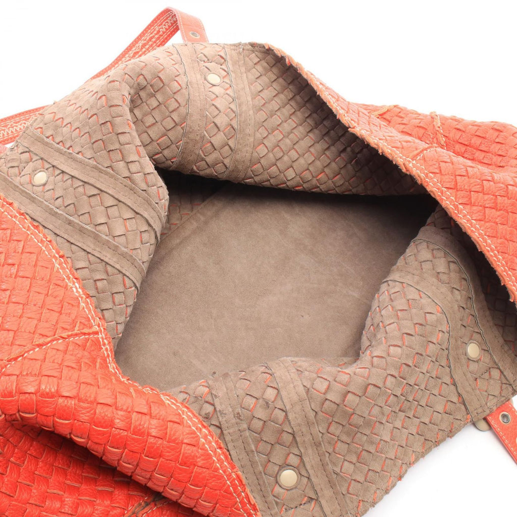 Bottega Veneta Tote Bag Intrecciato Orange Leather — view 3