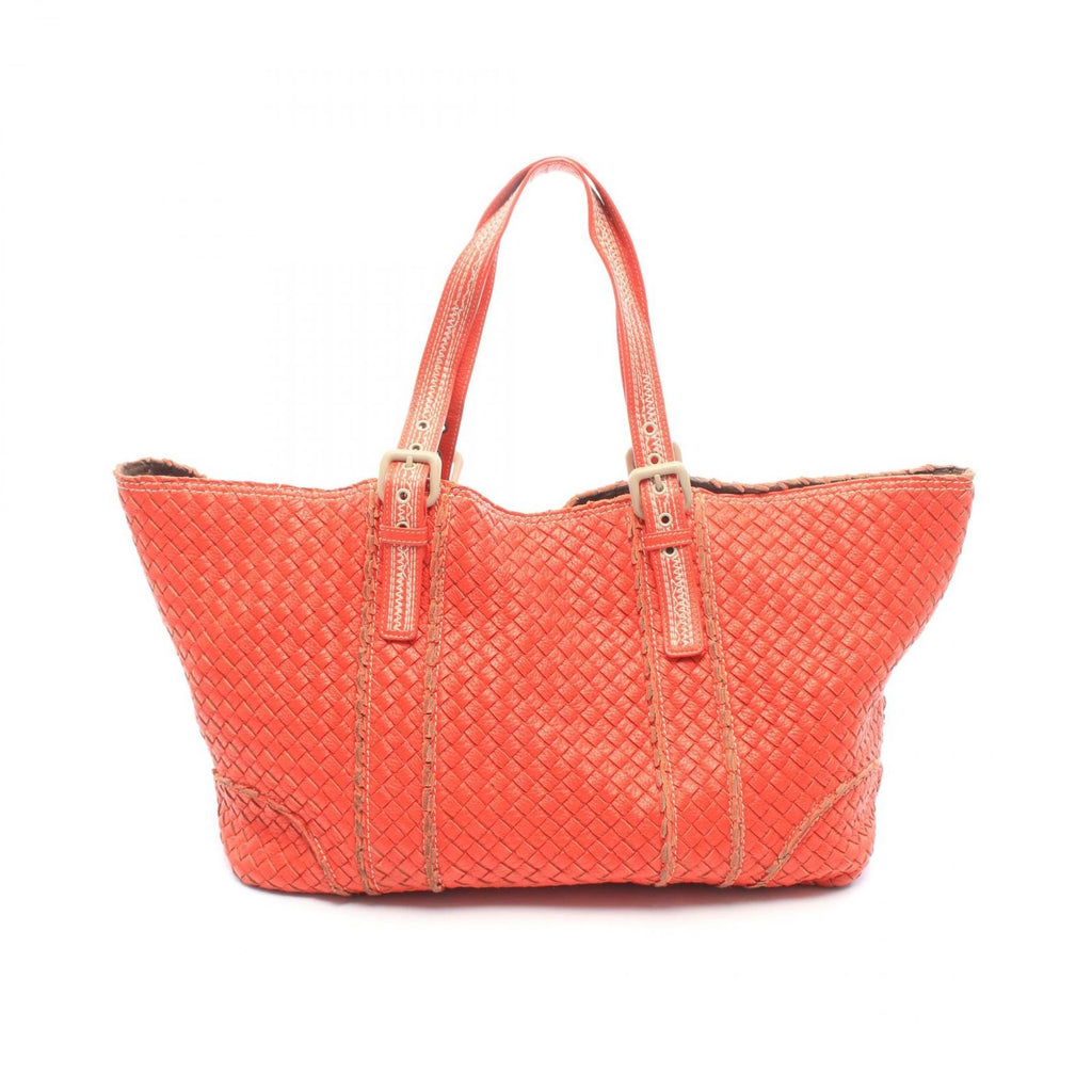 Bottega Veneta Tote Bag Intrecciato Orange Leather