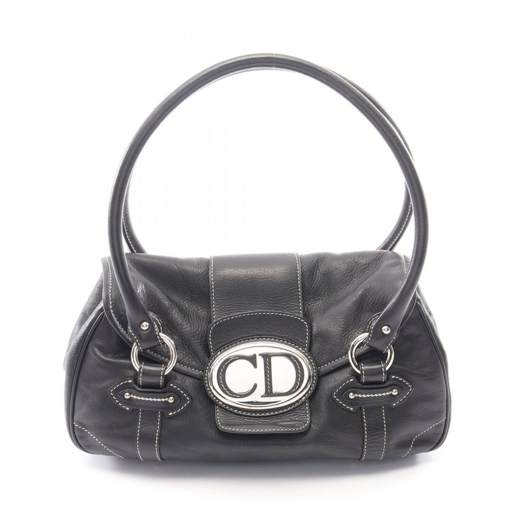 Dior Handbag CD Logo Black Leather
