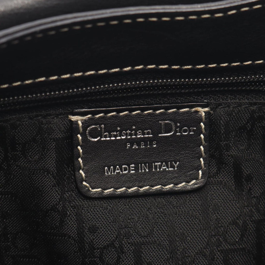 Dior Handbag CD Logo Black Leather — view 4