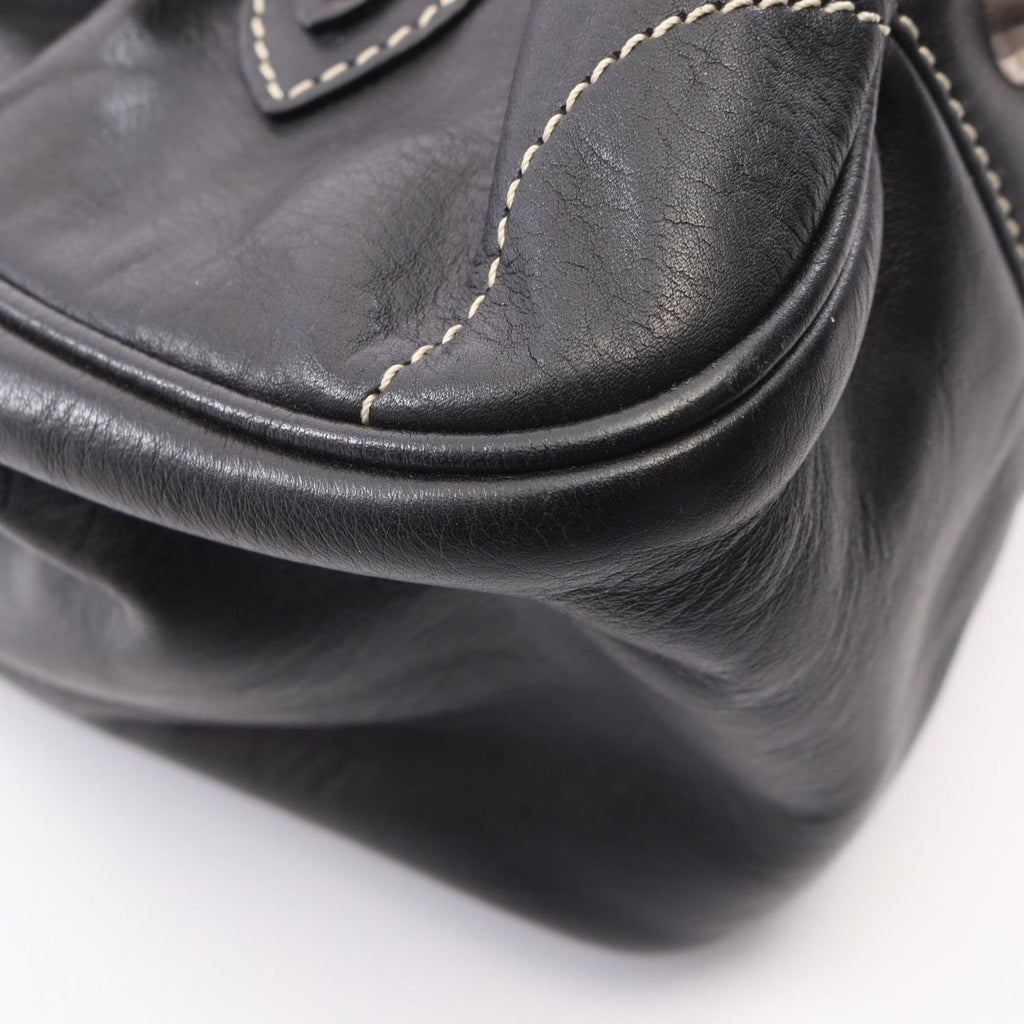 Dior Handbag CD Logo Black Leather — view 6