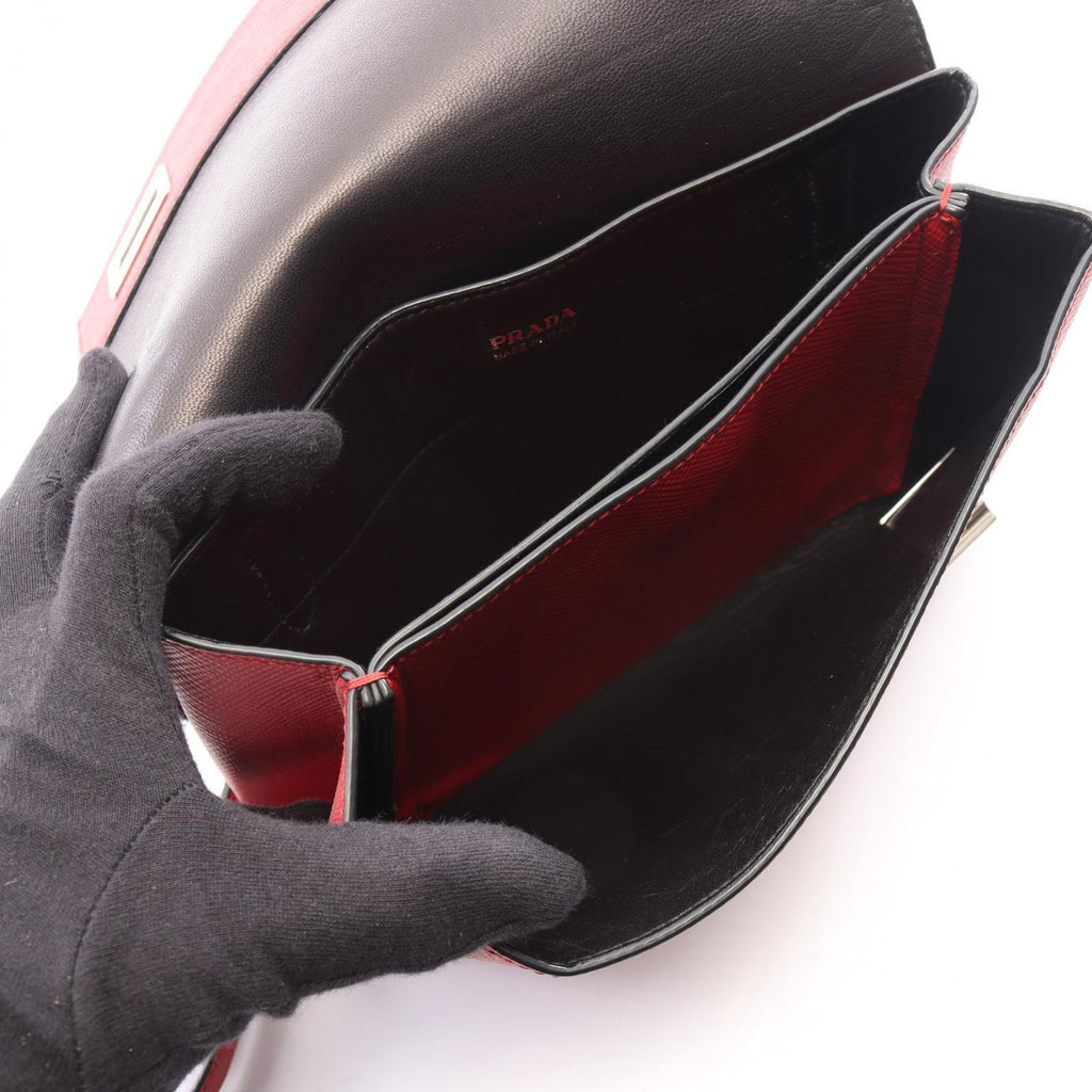 Prada Shoulder Bag Red Saffiano Leather — view 3