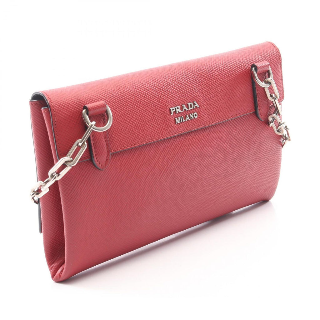 Prada Shoulder Bag Red Saffiano Leather — view 2