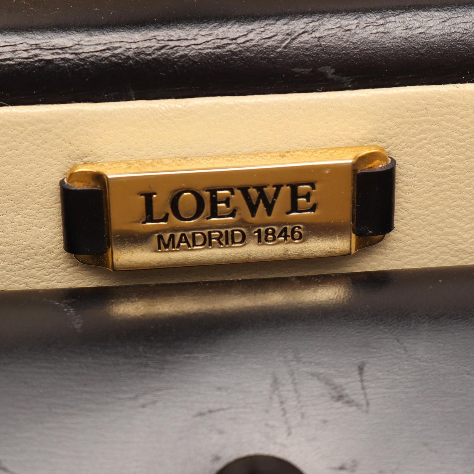 Loewe Handbag Anagram Black Leather — view 4