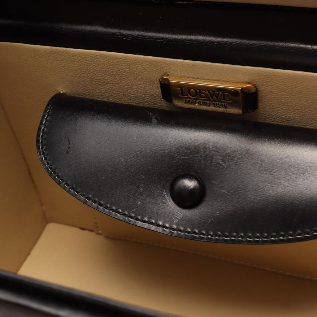 Loewe Handbag Anagram Black Leather — view 5