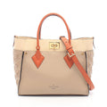 Louis Vuitton Handbag on My Side Monogram Tuffetage Galet 2-Way Leather MM