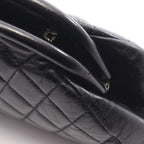 Chanel Clutch Quilted Kiss Lock Black Lambskin — view 6