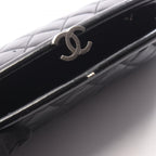 Chanel Clutch Quilted Kiss Lock Black Lambskin — view 7