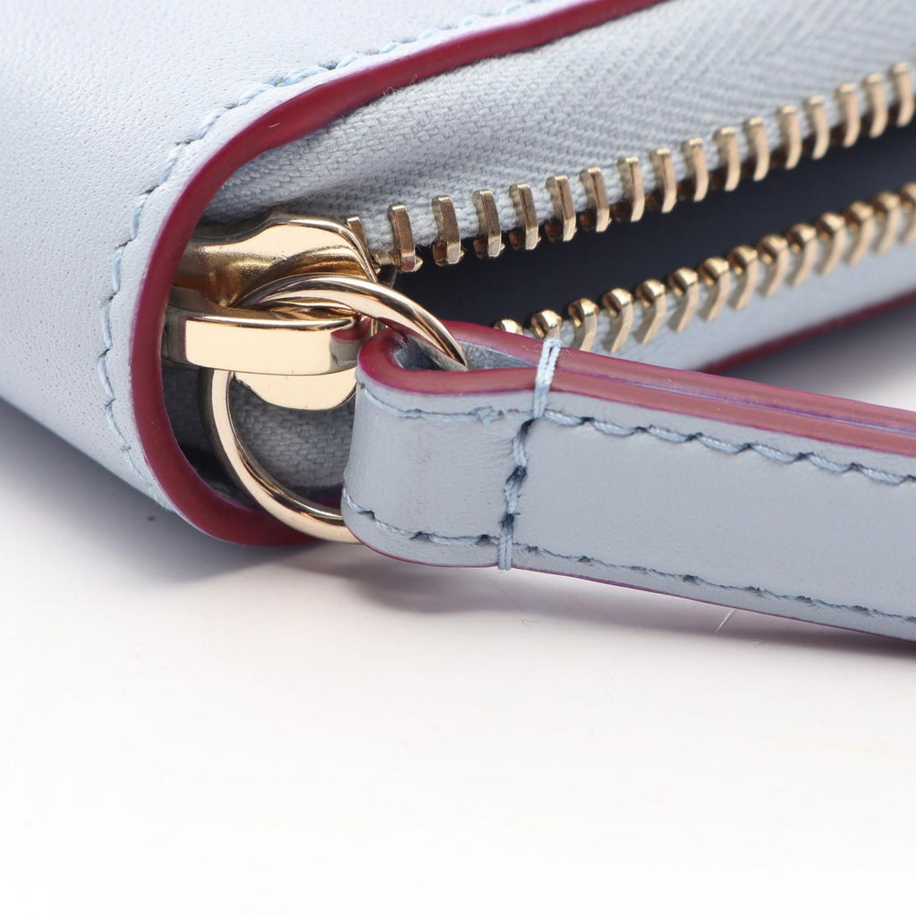 Gucci Round Wallet Higuchi Yuko Light Blue Multi Leather — view 7