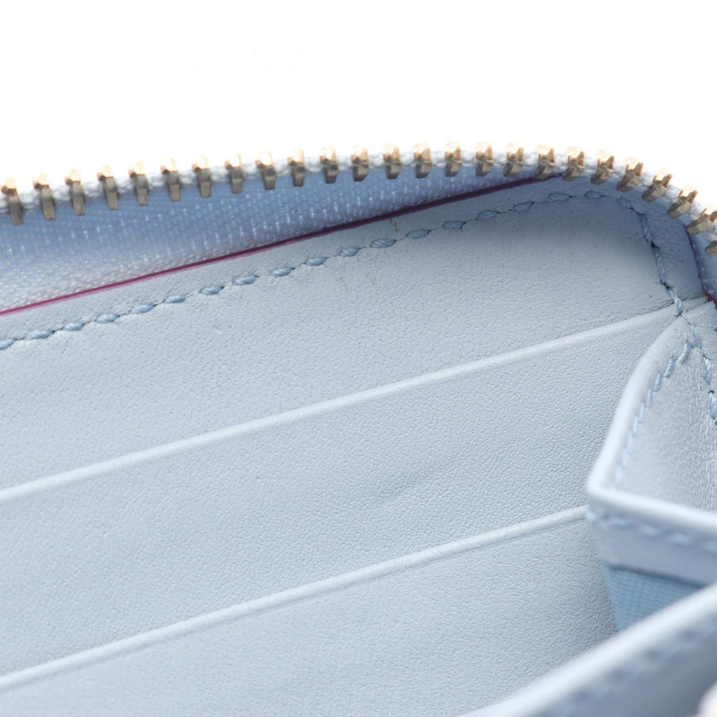 Gucci Round Wallet Higuchi Yuko Light Blue Multi Leather — view 5