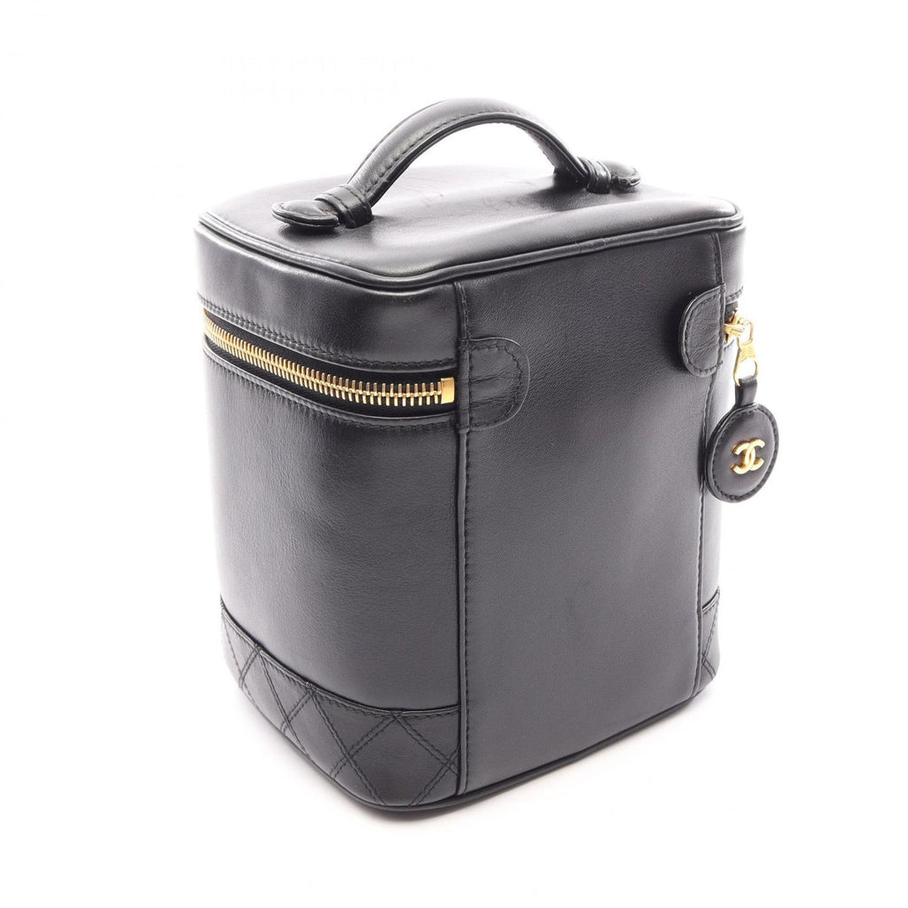 Chanel Handbag Bicolor Black Leather Vertical Vanity — view 2