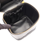 Chanel Handbag Bicolor Black Leather Vertical Vanity — view 3