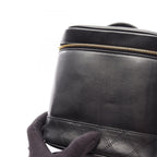 Chanel Handbag Bicolor Black Leather Vertical Vanity — view 8
