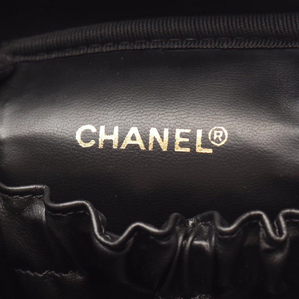 Chanel Handbag Bicolor Black Leather Vertical Vanity — view 4