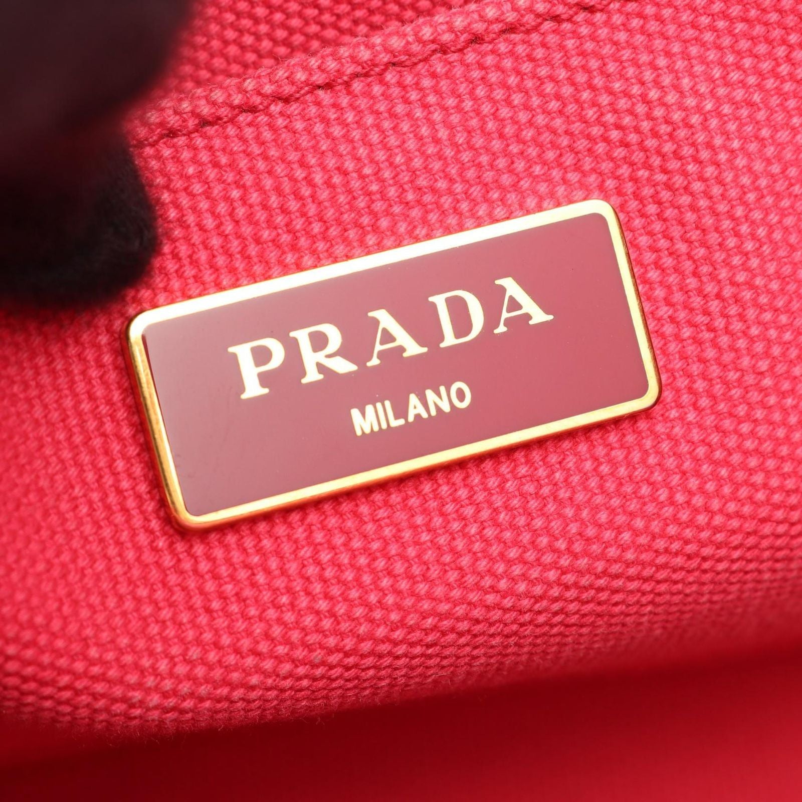 Prada Tote Bag Canapa 2-Way Pink Gray Canvas Mini — view 4