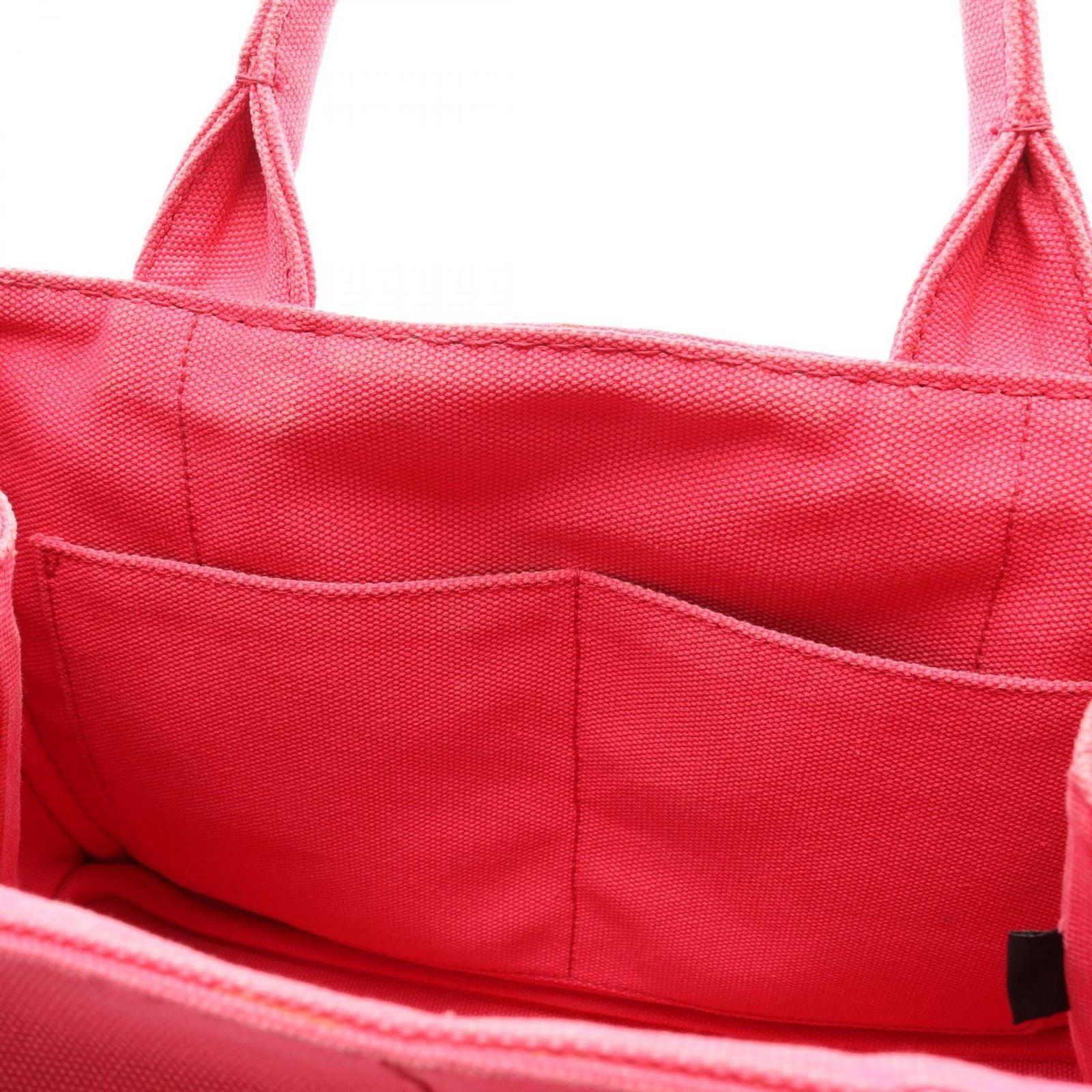 Prada Tote Bag Canapa 2-Way Pink Gray Canvas Mini — view 6