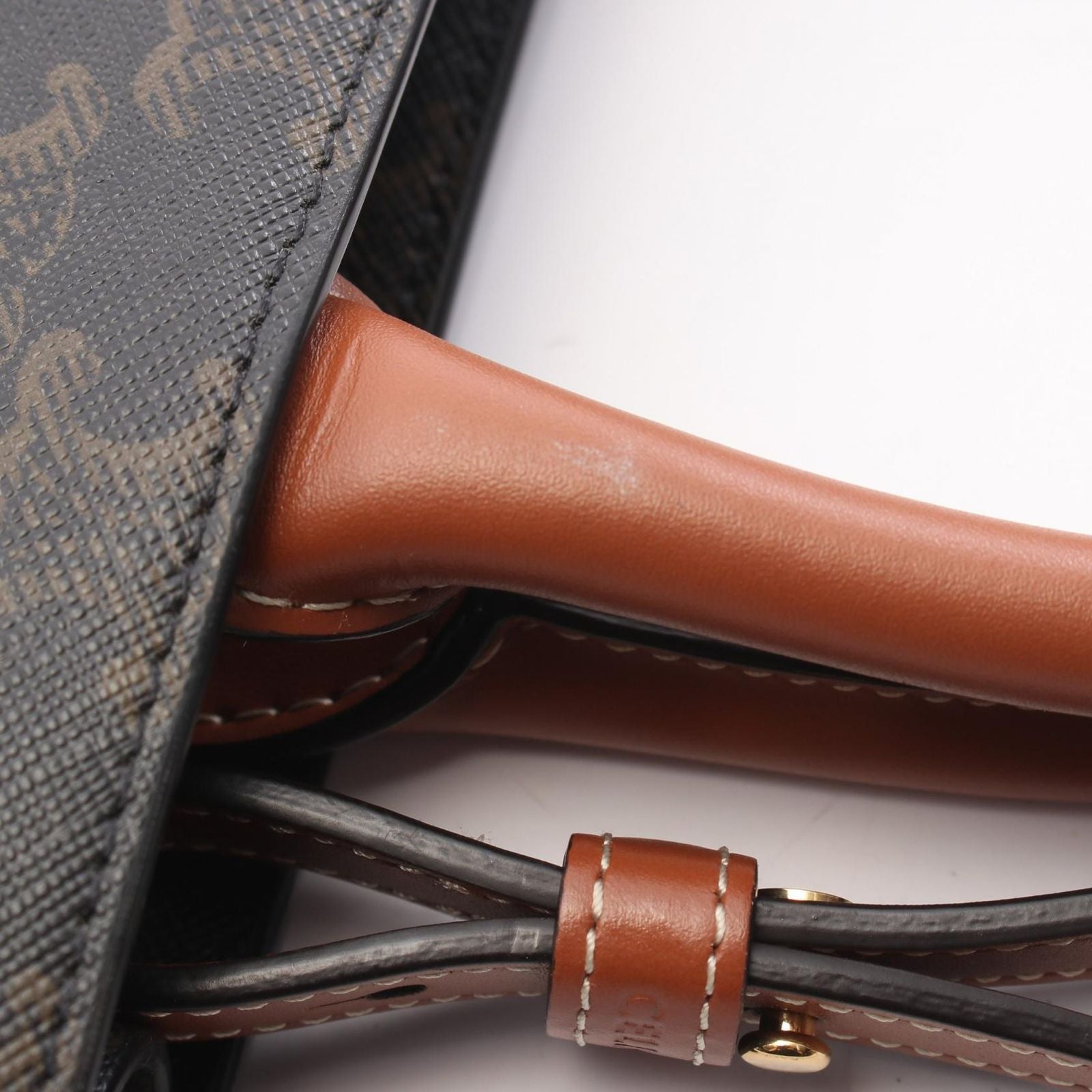 Celine Tote Bag Small Vertical Cabas Triomphe Brown Leather — view 6