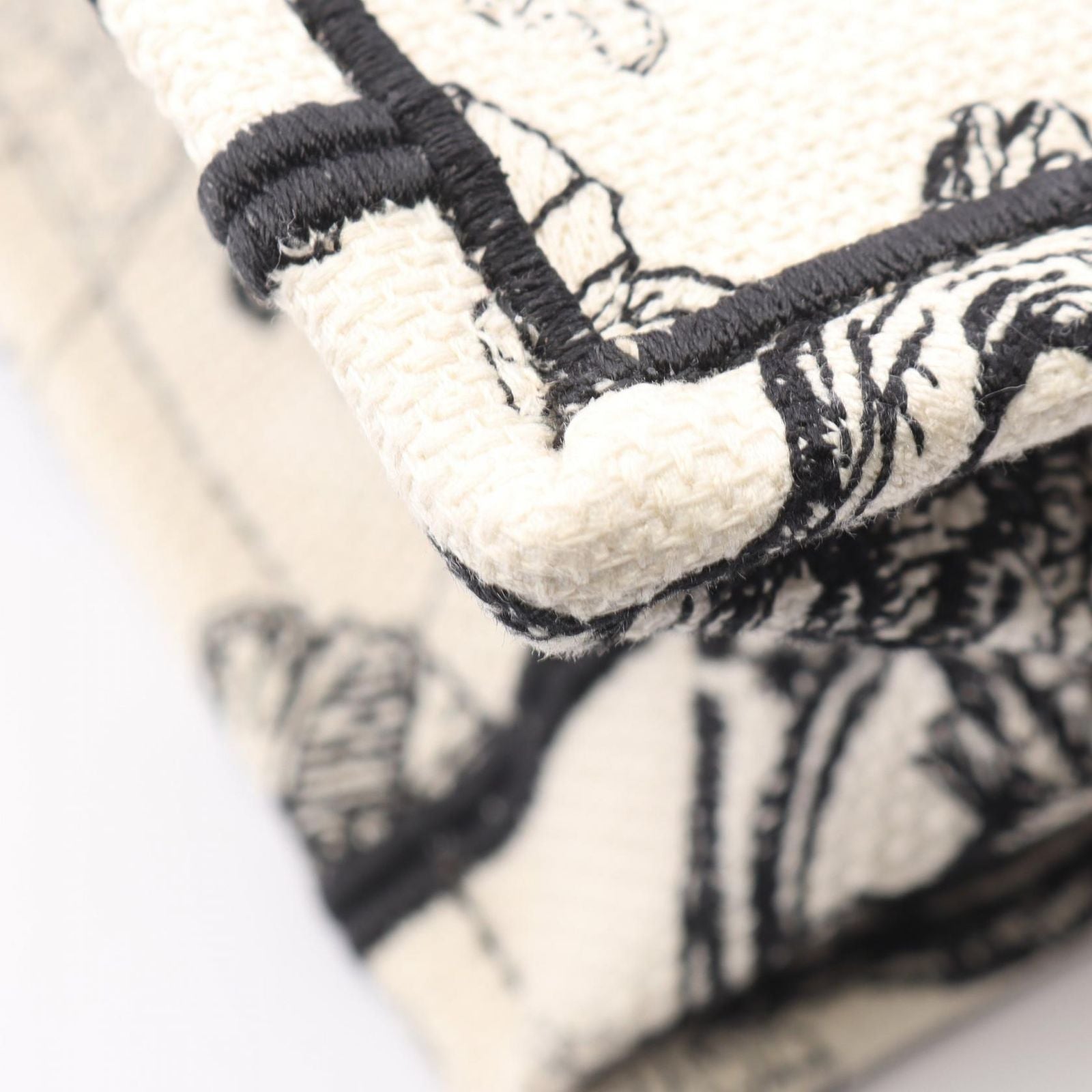 Dior Tote Bag Book Small White Black Canvas — view 6